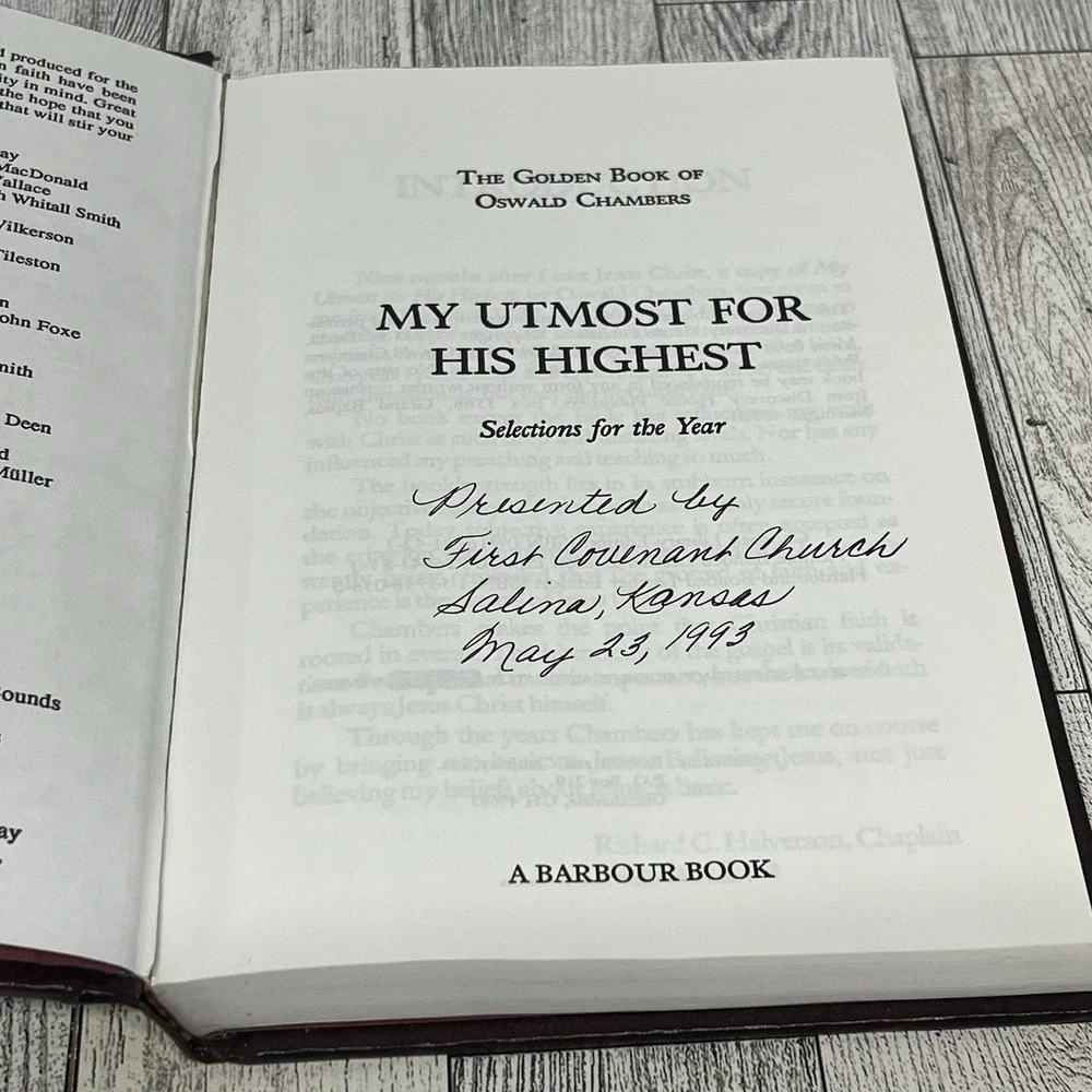 My Utmost for‎ His Highest by Oswald Chambers (1987, Hardcover)